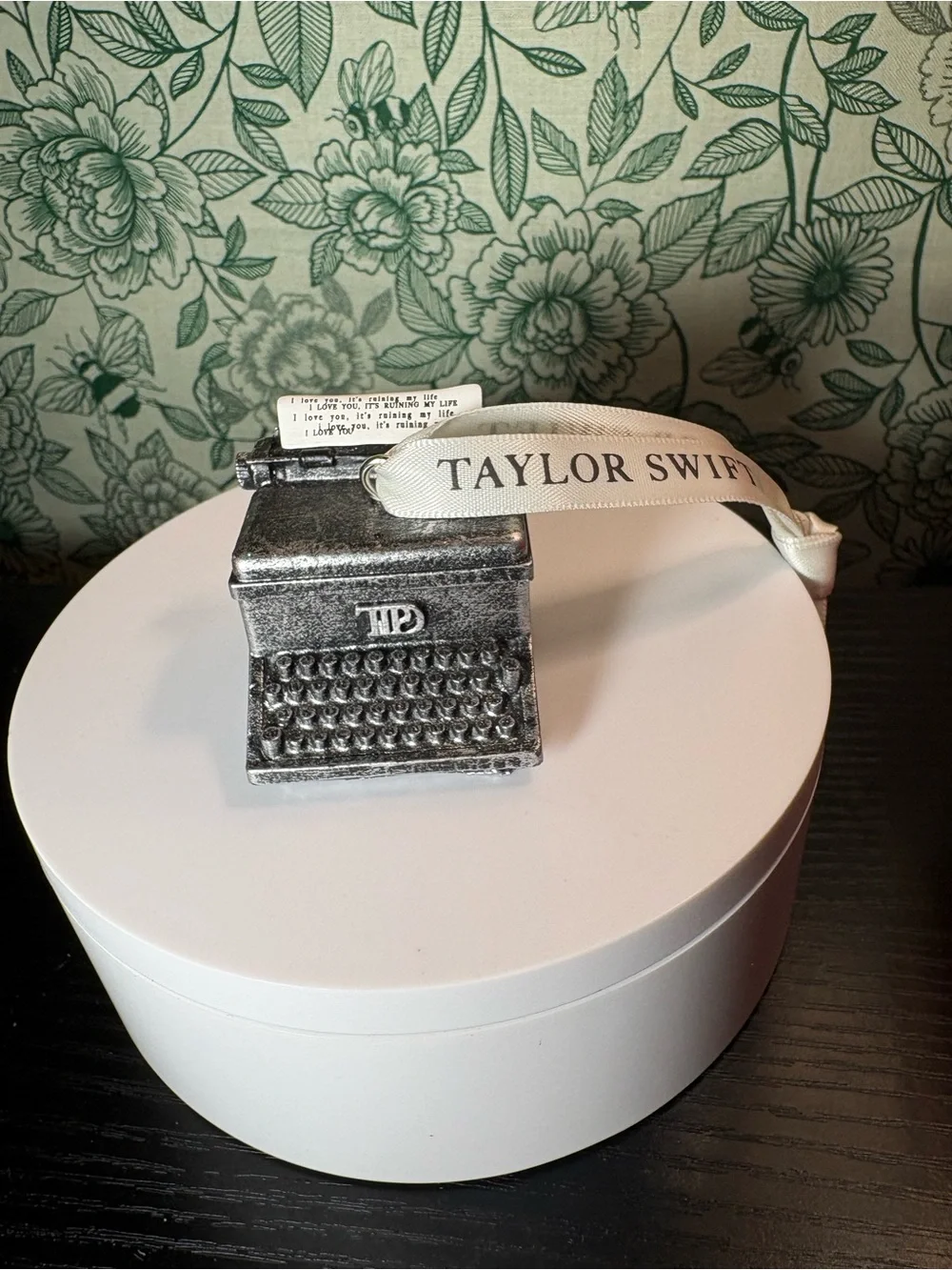 Taylor Swift The Tortured Poets Department (TTPD) typewriter holiday ornament